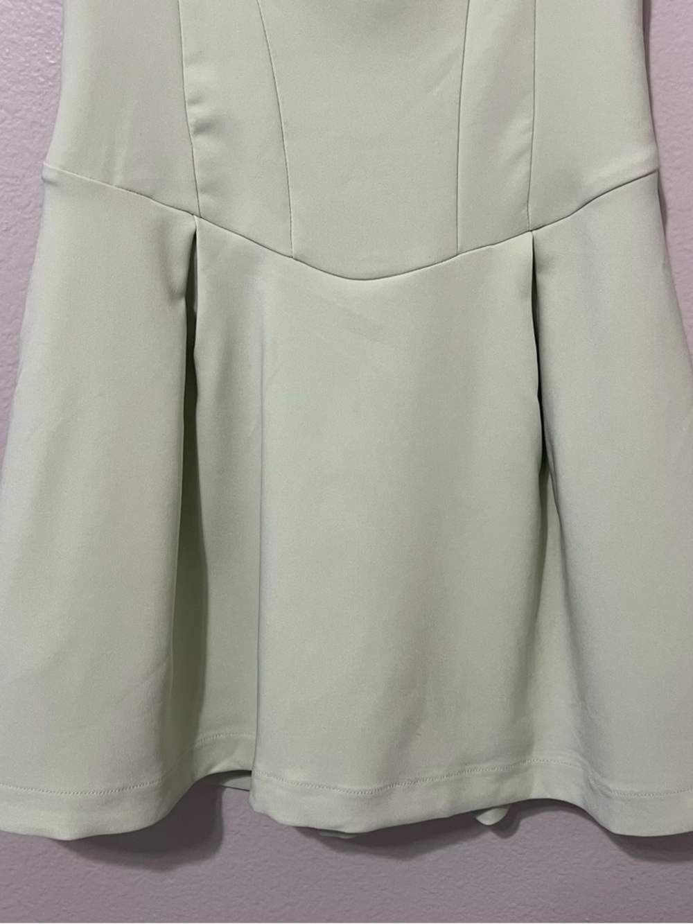 Sweetheart Neckline Mini Dress in Pale Mint - Picture 6 of 10